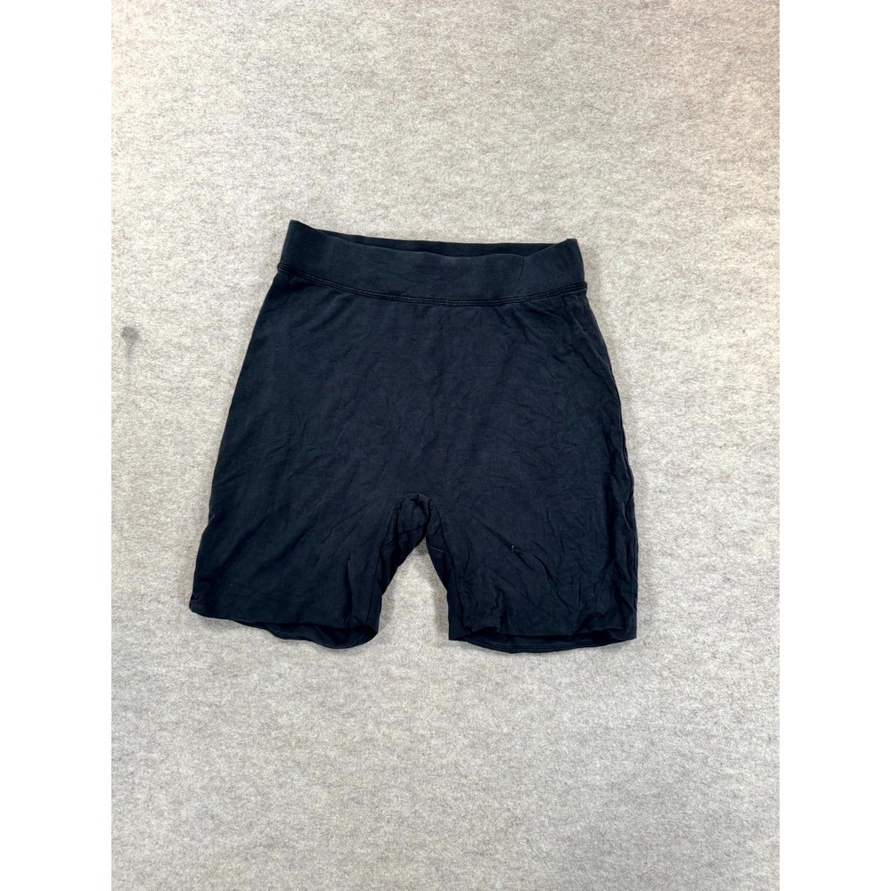 Nuuds Biker Shorts Womens Medium Black Stretch Casual Mid Rise Pull On 5" Inseam